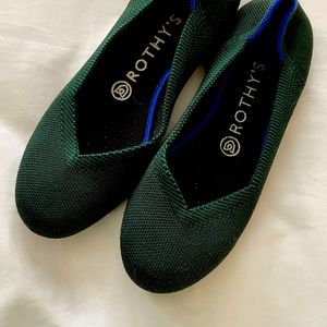 Rothy’s Green shoes, size 7, round toe